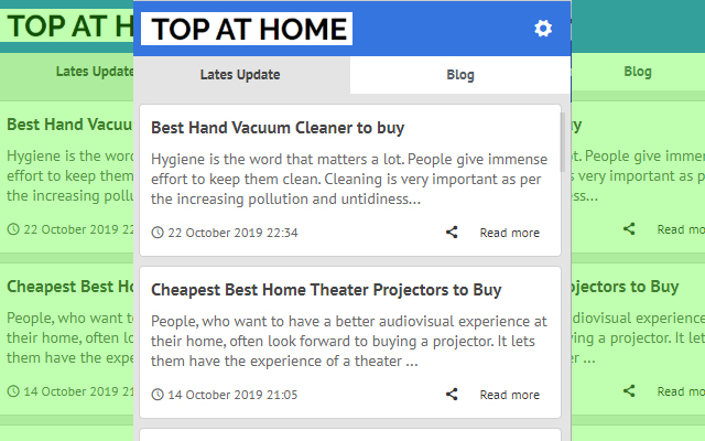 La última actualización de Top At Home de Chrome web store se ejecutará con OffiDocs Chromium en línea