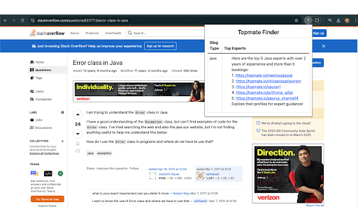 Topmate Finder  from Chrome web store to be run with OffiDocs Chromium online