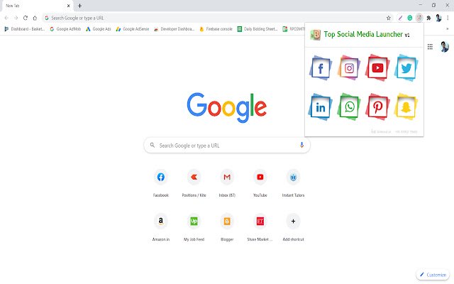 Top Social Media Launcher  from Chrome web store to be run with OffiDocs Chromium online