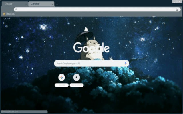 Totoro night sky de Chrome web store se ejecutará con OffiDocs Chromium en línea