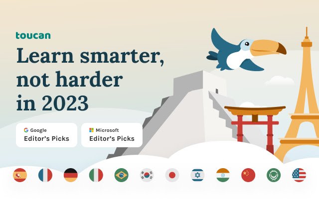 Toucan Language Learning  from Chrome web store to be run with OffiDocs Chromium online