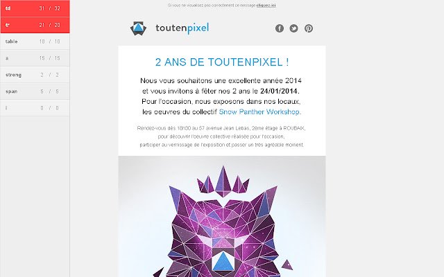 Toutenpixel vs table  from Chrome web store to be run with OffiDocs Chromium online