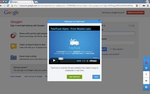 TowTruck.crx uit de Chrome-webwinkel voor gebruik met OffiDocs Chromium online