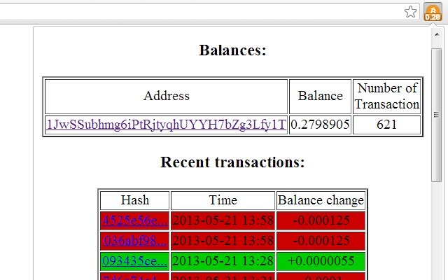 TPs Bitcoin Balance de Chrome web store se ejecutará con OffiDocs Chromium en línea