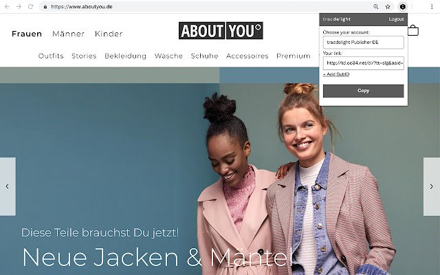tracdelight linkgenerator  from Chrome web store to be run with OffiDocs Chromium online
