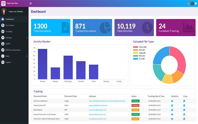 Track Your Files  from Chrome web store to be run with OffiDocs Chromium online