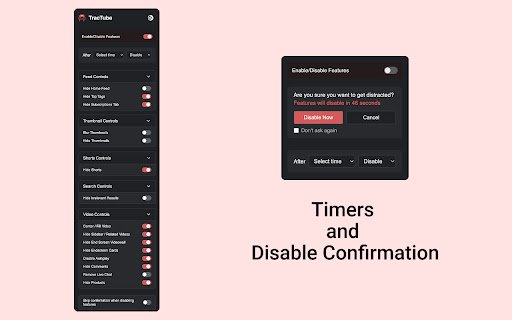 Tractube Distraction Free Focused YouTube  from Chrome web store to be run with OffiDocs Chromium online
