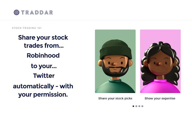 Traddar Beta برای Robinhood و Wealthsimple از فروشگاه وب کروم با OffiDocs Chromium به صورت آنلاین اجرا می شود