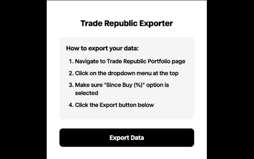 TradeRepublic CSV Exporter  from Chrome web store to be run with OffiDocs Chromium online