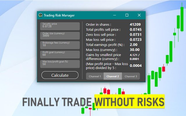 Trading Risk Manager  from Chrome web store to be run with OffiDocs Chromium online