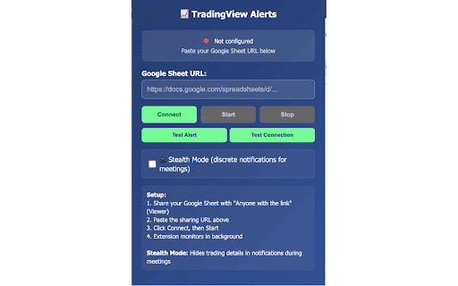 TradingView Alerts Monitor  from Chrome web store to be run with OffiDocs Chromium online