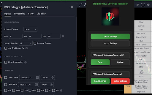 TradingView Settings Exporter  from Chrome web store to be run with OffiDocs Chromium online
