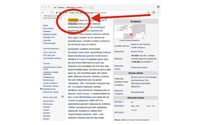 Traduction Basque> Francais  from Chrome web store to be run with OffiDocs Chromium online