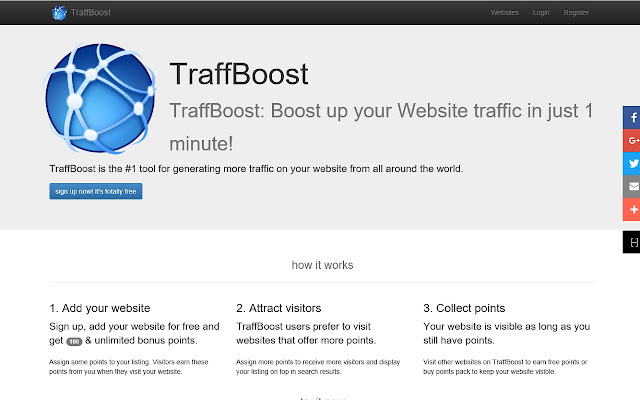 Traffic Boost mula sa Chrome web store na tatakbo sa OffiDocs Chromium online