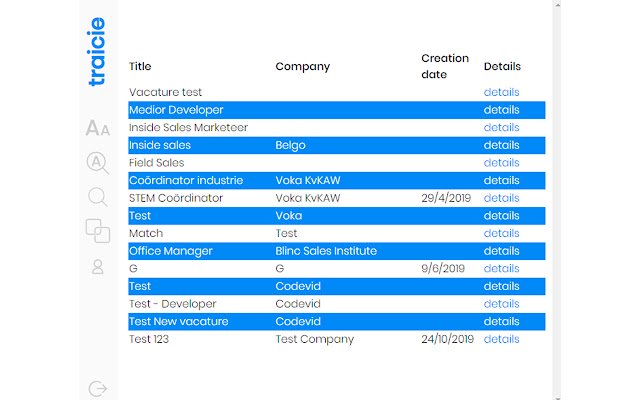 Traicie Validation extension  from Chrome web store to be run with OffiDocs Chromium online
