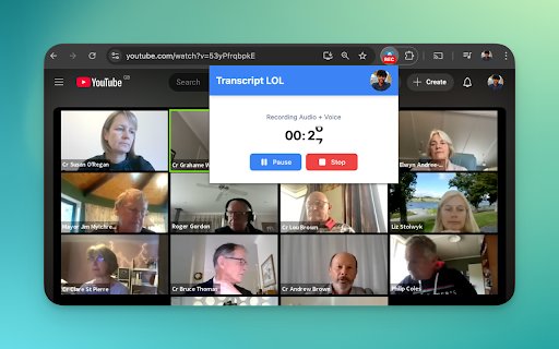 Transcript LOL  from Chrome web store to be run with OffiDocs Chromium online