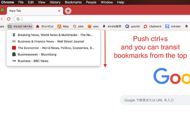 transit_bookmarks  from Chrome web store to be run with OffiDocs Chromium online