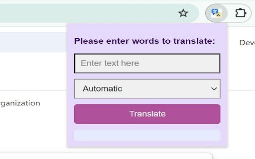 Translation Extension  from Chrome web store to be run with OffiDocs Chromium online