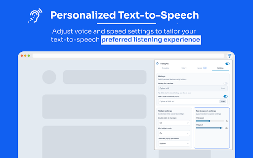 Transync: Instant Translation  Dictionary  from Chrome web store to be run with OffiDocs Chromium online