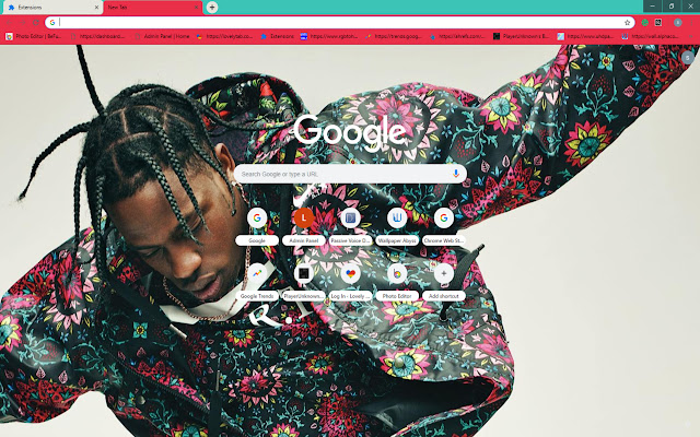 Tema Travis Scott dari toko web Chrome untuk dijalankan dengan OffiDocs Chromium online