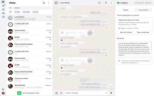 Trebot: HubSpot Integration for WhatsApp Web  from Chrome web store to be run with OffiDocs Chromium online