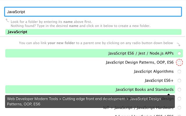 Tree First Bookmarks da Chrome Web Store serão executados com OffiDocs Chromium online