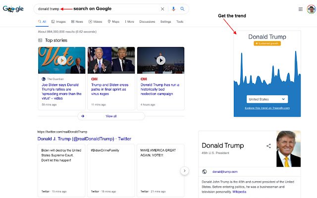 Treendly — Discover rising trends  from Chrome web store to be run with OffiDocs Chromium online