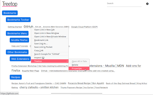 Treetop  from Chrome web store to be run with OffiDocs Chromium online
