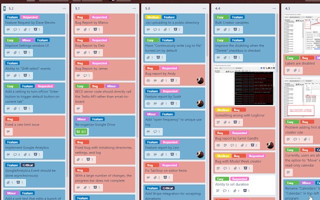 Trello Bug Feature Colors  from Chrome web store to be run with OffiDocs Chromium online