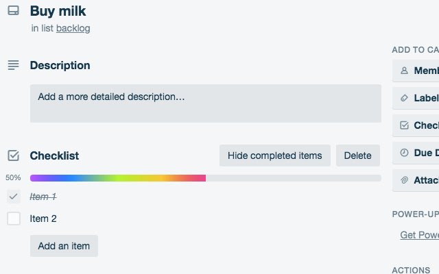 แถบความคืบหน้าแบบกำหนดเองของ Trello จาก Chrome เว็บสโตร์ที่จะเรียกใช้ด้วย OffiDocs Chromium ทางออนไลน์