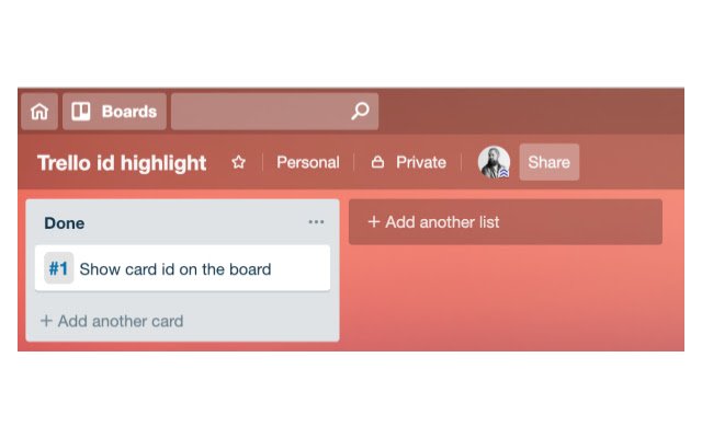 Trello id highlight  from Chrome web store to be run with OffiDocs Chromium online