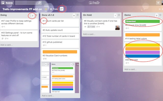 trelloimprovements  from Chrome web store to be run with OffiDocs Chromium online