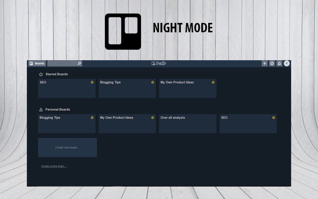 Trello Night from Chrome web store to be run with OffiDocs Chromium online Trello Night from Chrome web store to be run with OffiDocs Chromium online