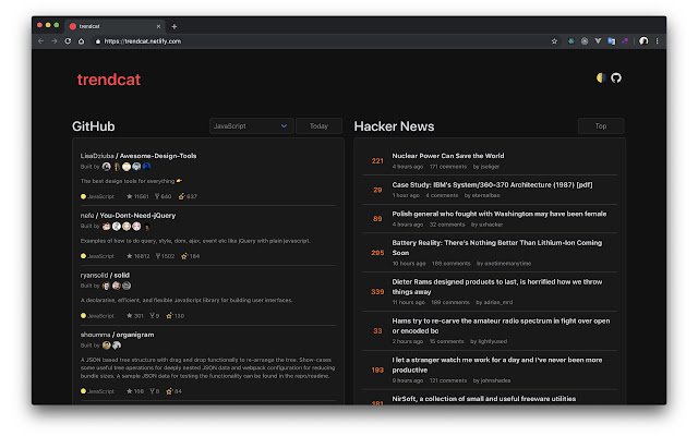 Trendcat  from Chrome web store to be run with OffiDocs Chromium online