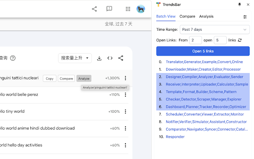 TrendsBar Google Trends Assistant  from Chrome web store to be run with OffiDocs Chromium online