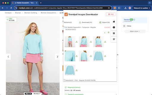 Trendyol Images Downloader  from Chrome web store to be run with OffiDocs Chromium online
