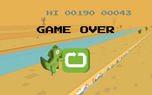 T Rex Run 3D Popup  from Chrome web store to be run with OffiDocs Chromium online