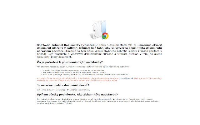 Tribunal Dokumenty dal Chrome web store da eseguire con OffiDocs Chromium online