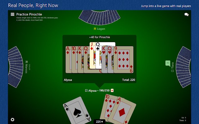 Trickster Pinochle da Chrome Web Store será executado com OffiDocs Chromium online