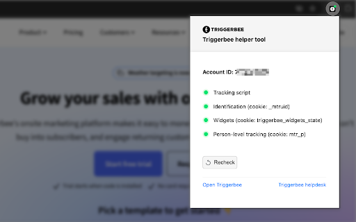 Triggerbee Checker  from Chrome web store to be run with OffiDocs Chromium online