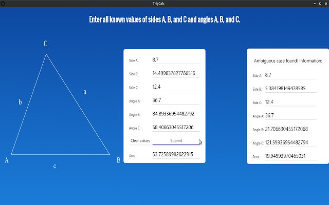 Trigonometry Homework Helper  from Chrome web store to be run with OffiDocs Chromium online