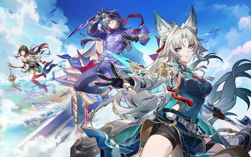 Trio of Heroes Atop the World Genshin Impact  from Chrome web store to be run with OffiDocs Chromium online