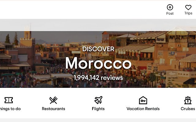 TripAdvisor number of reviews  from Chrome web store to be run with OffiDocs Chromium online