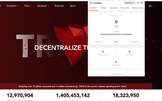 TronBoss  from Chrome web store to be run with OffiDocs Chromium online