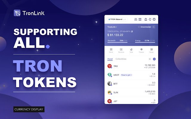 TronLink dari toko web Chrome untuk dijalankan dengan OffiDocs Chromium online