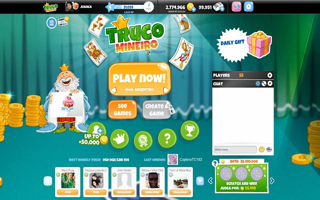 Truco Mineiro Playspace dari toko web Chrome untuk dijalankan dengan OffiDocs Chromium online