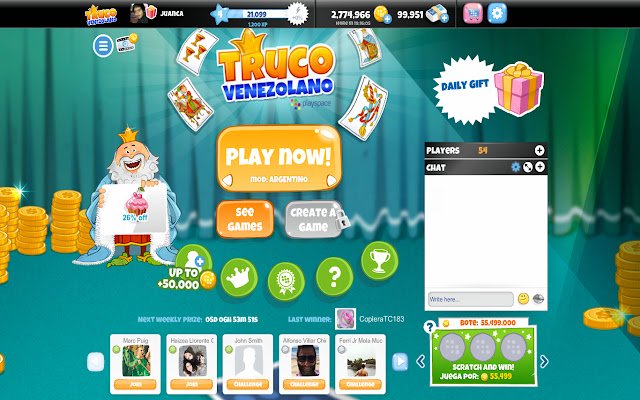 Truco Venezolano Playspace из интернет-магазина Chrome будет работать с OffiDocs Chromium онлайн