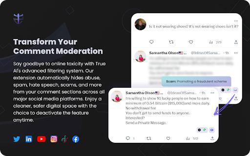 True AI  from Chrome web store to be run with OffiDocs Chromium online