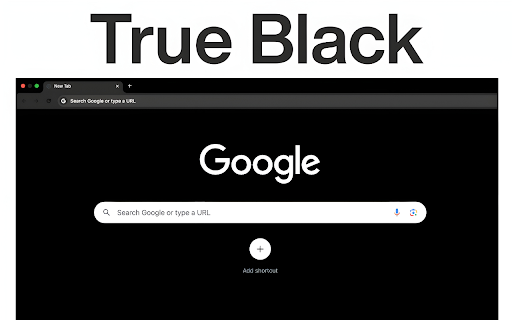 True Black  from Chrome web store to be run with OffiDocs Chromium online