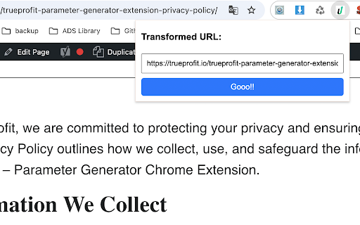 Trueprofit transform shortener  from Chrome web store to be run with OffiDocs Chromium online